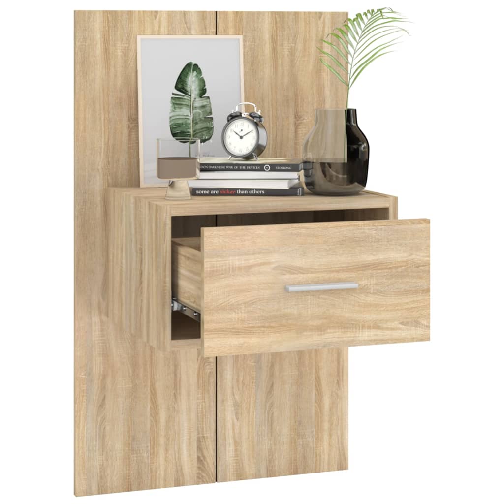 wall-mounted bedside table Sonoma oak
