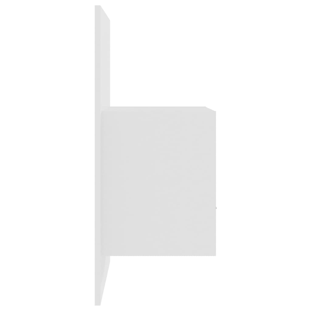 Wand-Nachttische 2 Stk. Hochglanz-Weiß