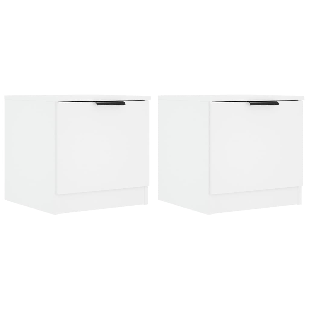 Tables de chevet 2 pièces Blanc 40x39x40 cm