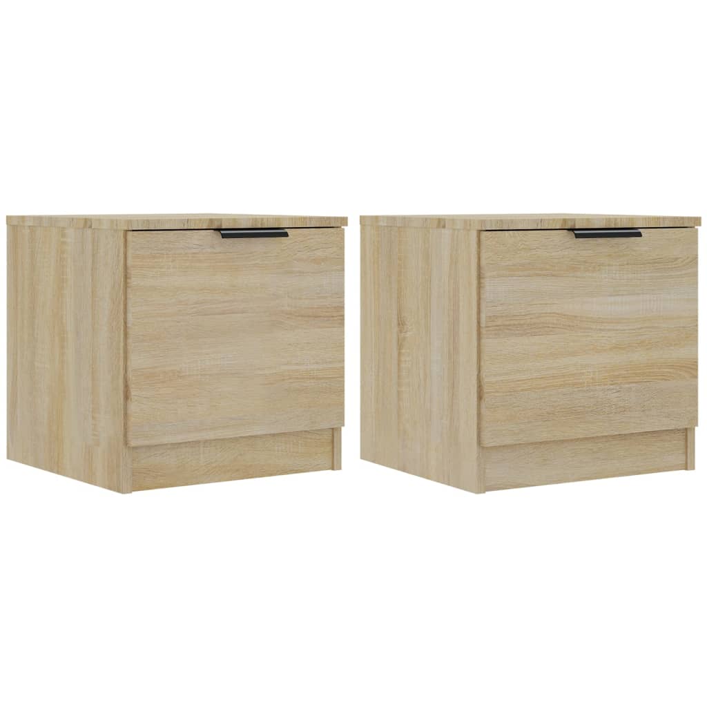 Tables de chevet 2 pcs. Chêne Sonoma 40x39x40 cm