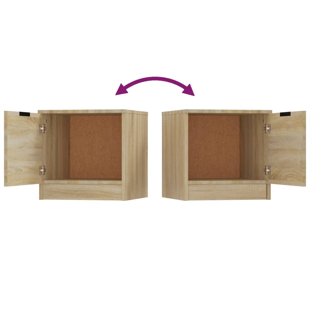 Tables de chevet 2 pcs. Chêne Sonoma 40x39x40 cm