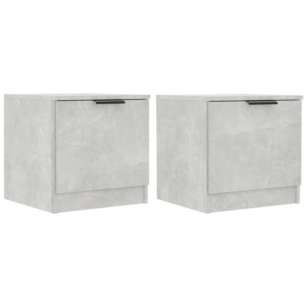 Bedside tables 2 pcs. Concrete grey 40x39x40 cm