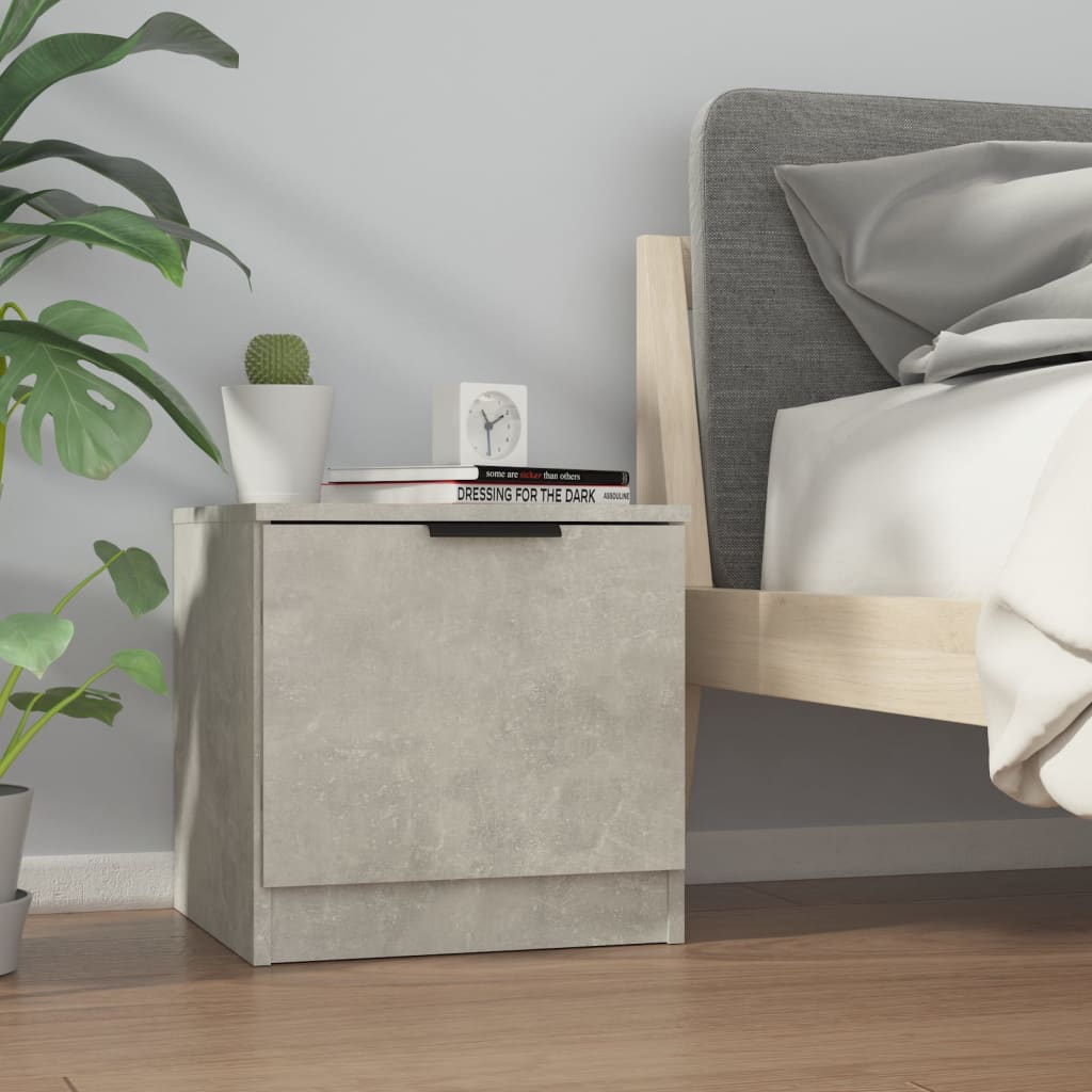 Bedside tables 2 pcs. Concrete grey 40x39x40 cm