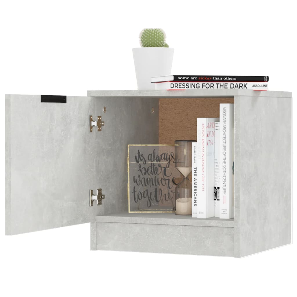 Bedside tables 2 pcs. Concrete grey 40x39x40 cm