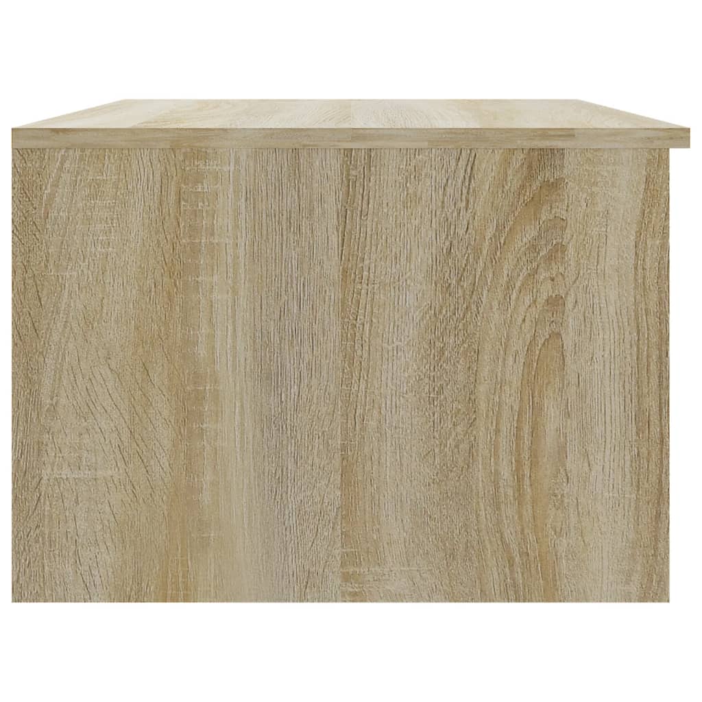 Couchtisch Weiß und Sonoma-Eiche 50x50x36 cm Holzwerkstoff
