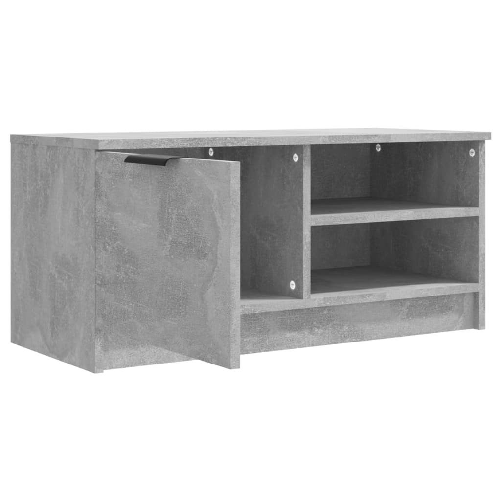 Meubles TV, lot de 2, gris béton, 80 x 35 x 36,5 cm, matériau à base de bois