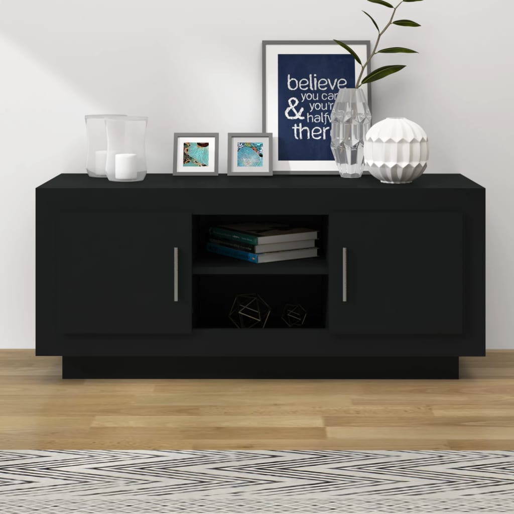 TV-Schrank Schwarz 102x35x45 cm Holzwerkstoff
