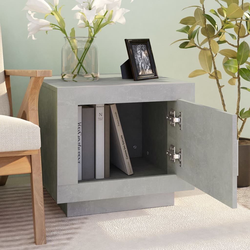 Table basse gris béton 51x50x45 cm en bois