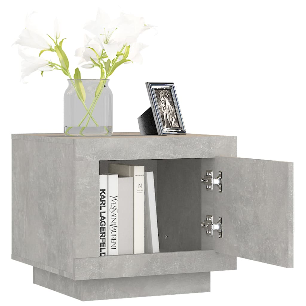 Table basse gris béton 51x50x45 cm en bois