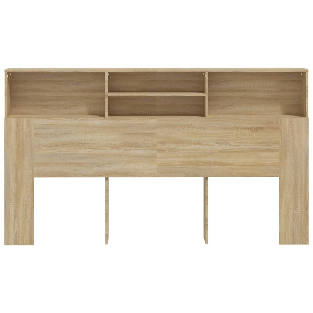 Bed headboard with shelves Sonoma oak 180x19x103.5 cm