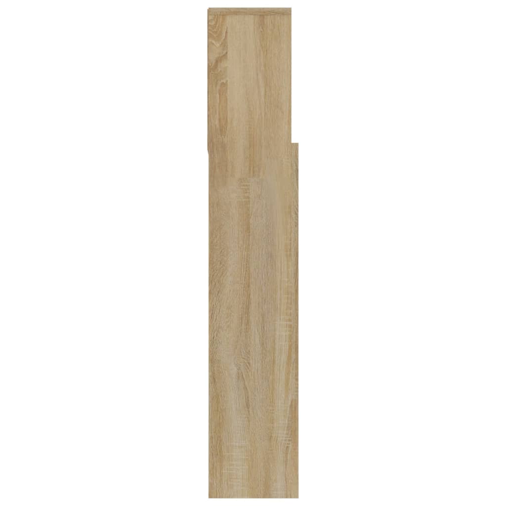 Bed headboard with shelves Sonoma oak 180x19x103.5 cm