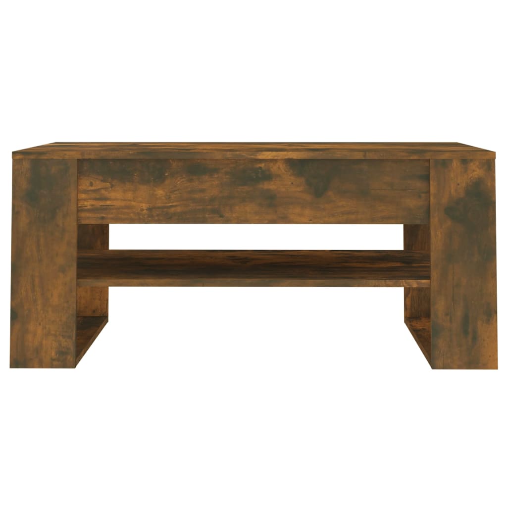 Coffee table smoked oak 102x55x45 cm wood material