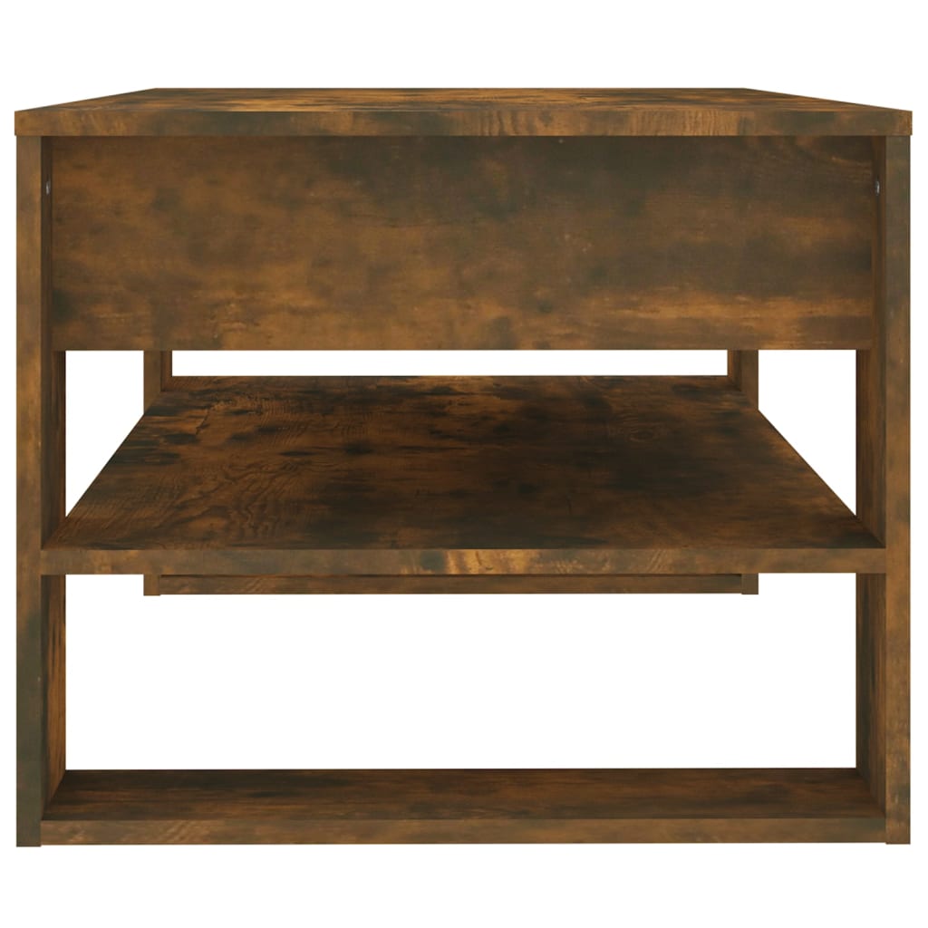 Coffee table smoked oak 102x55x45 cm wood material