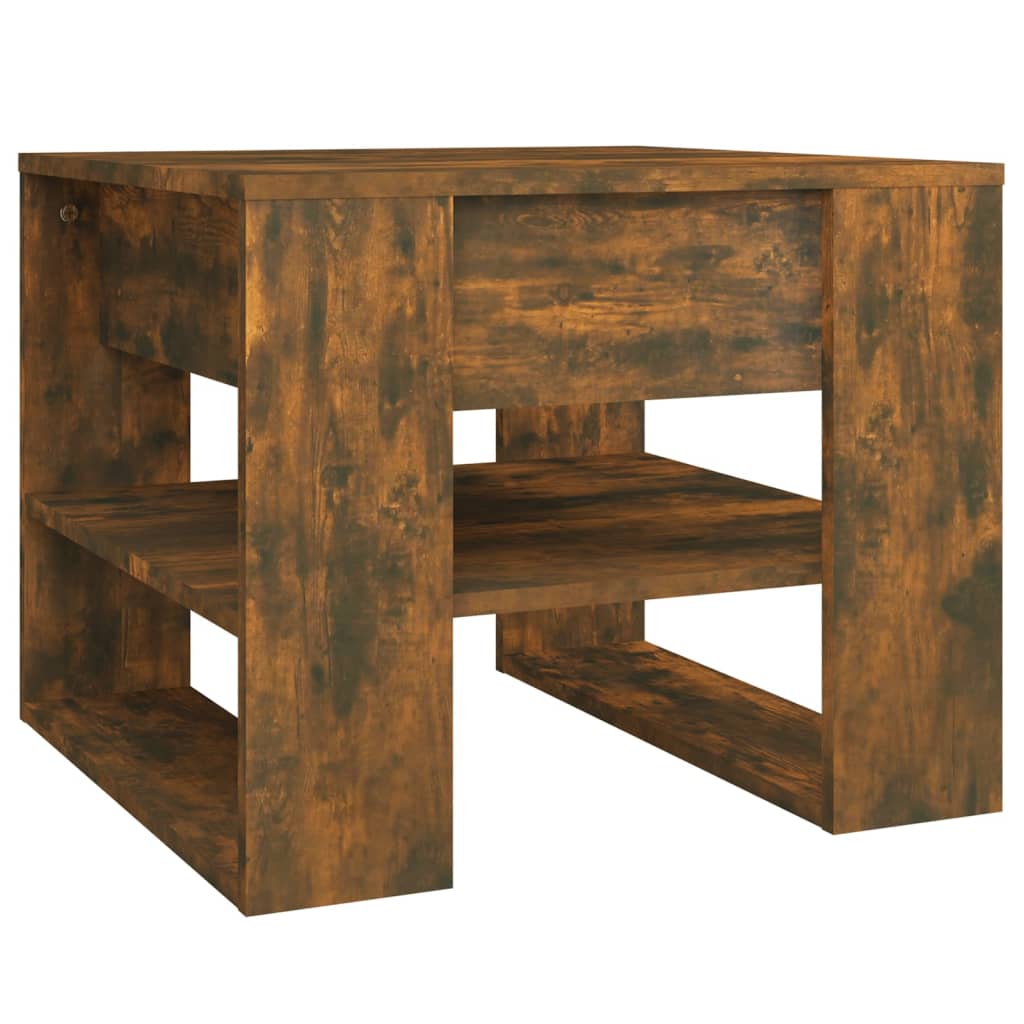 Coffee table smoked oak 55.5x55x45 cm wood material