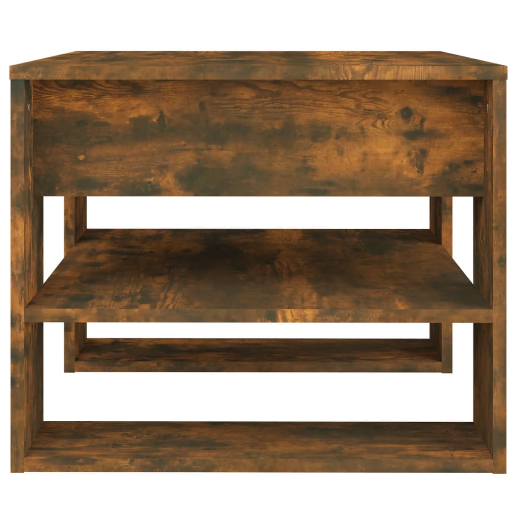 Coffee table smoked oak 55.5x55x45 cm wood material