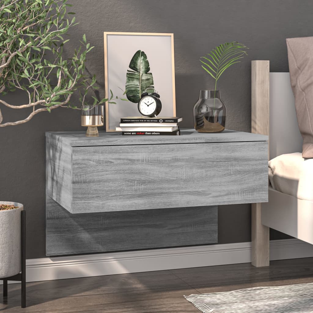 Wall Bedside Tables 2 pcs. Gray Sonoma