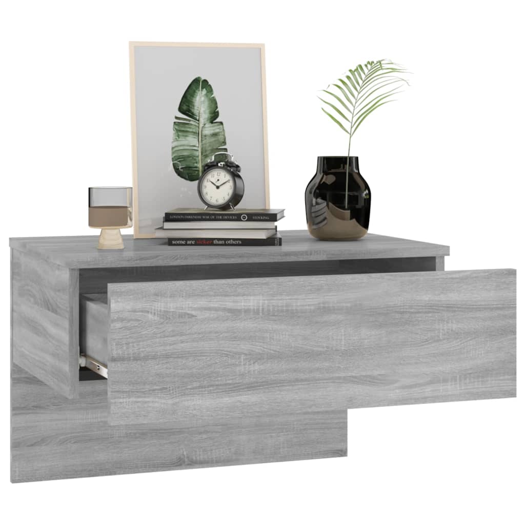 Wall Bedside Tables 2 pcs. Gray Sonoma