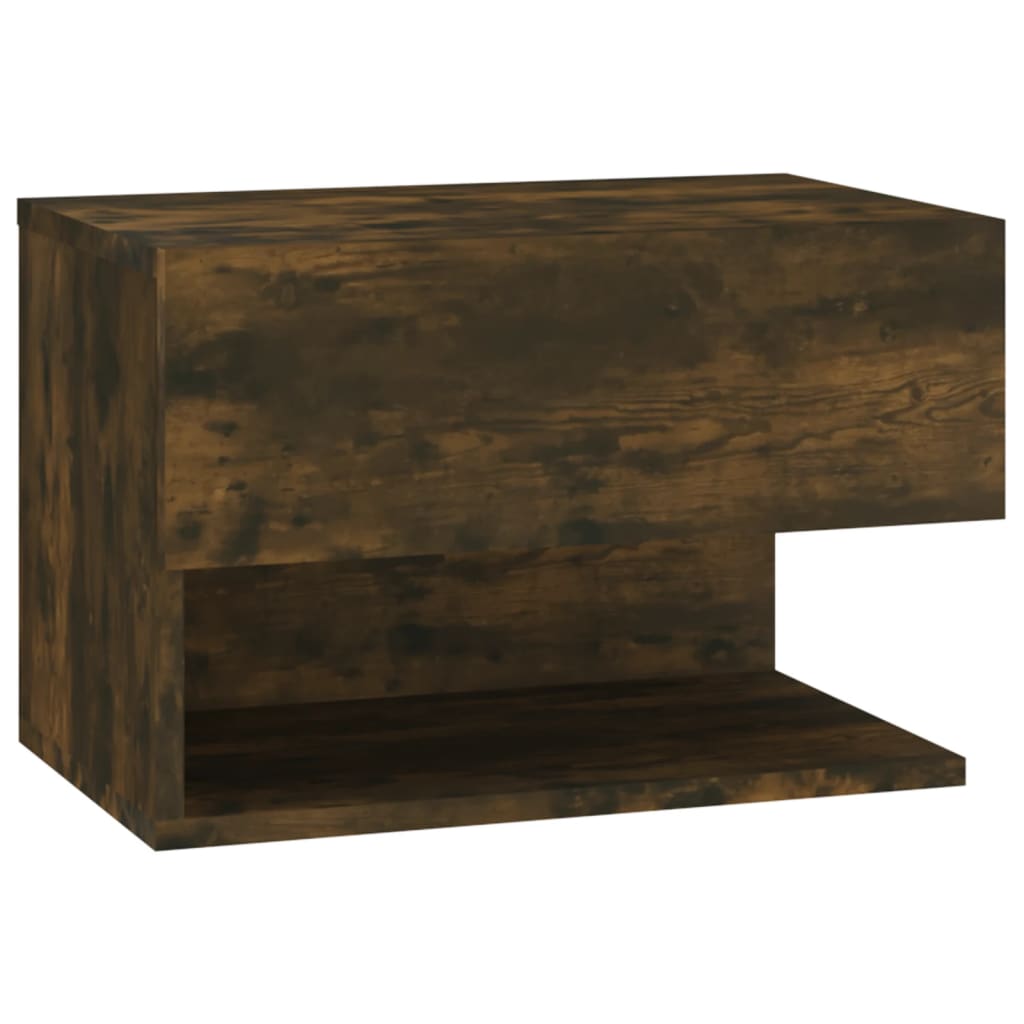 Wall-mounted bedside tables 2 pcs. Smoked oak