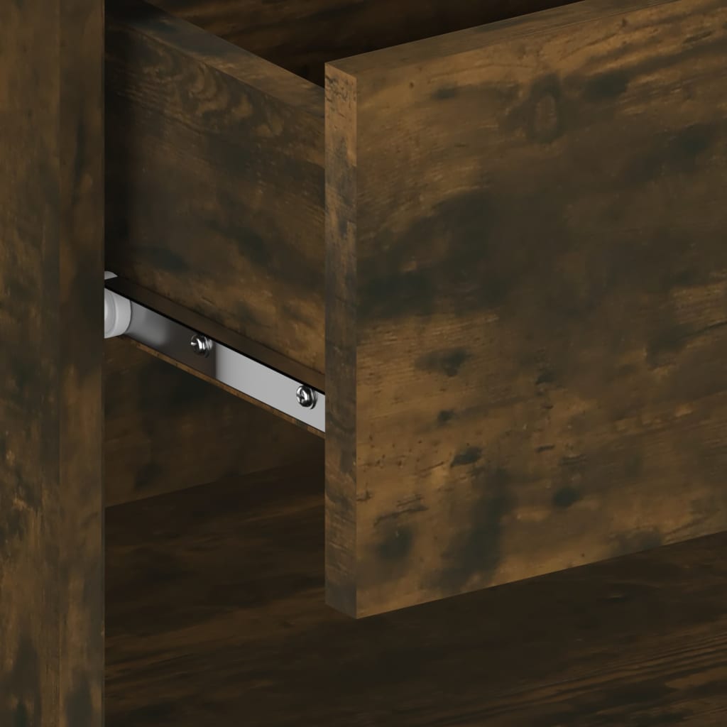 Wall-mounted bedside tables 2 pcs. Smoked oak