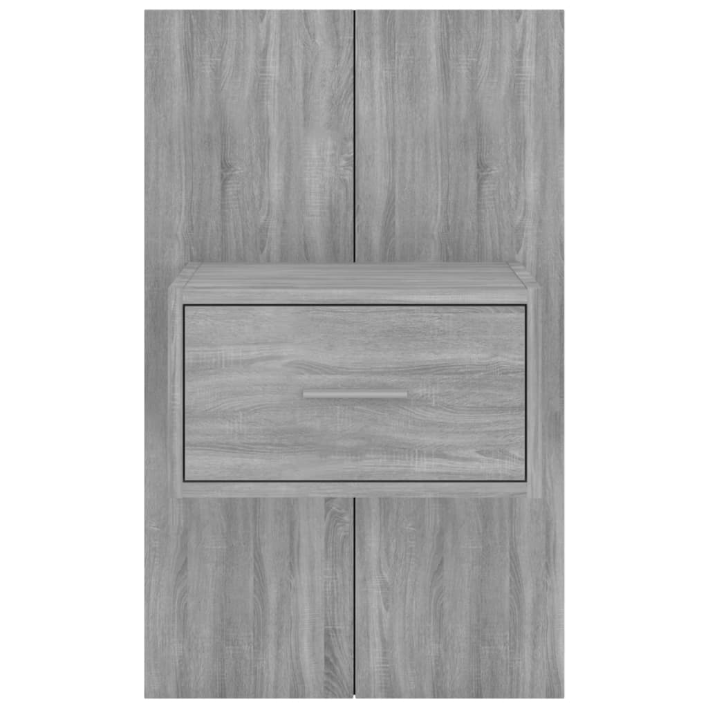 Wand-Nachttische 2 Stk. Grau Sonoma