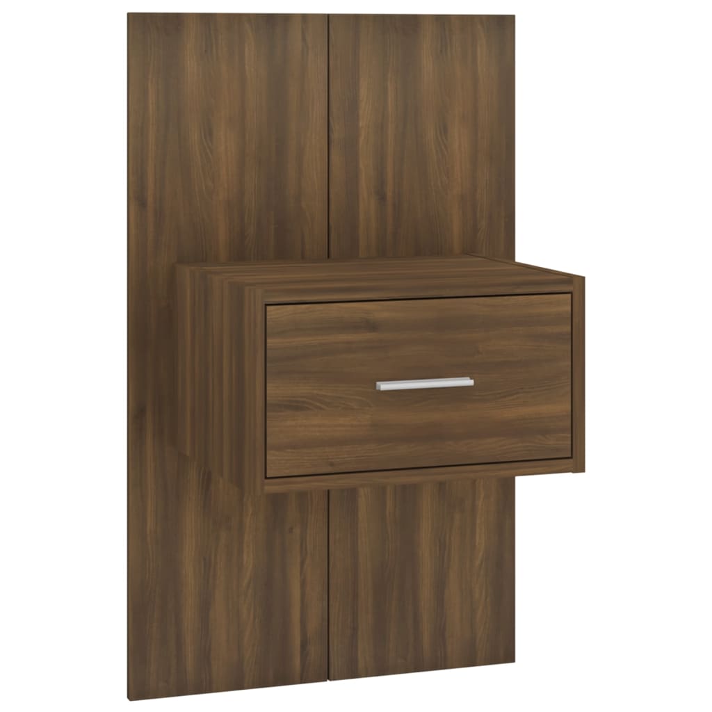 Wall Bedside Tables 2 pcs. Brown Oak Look
