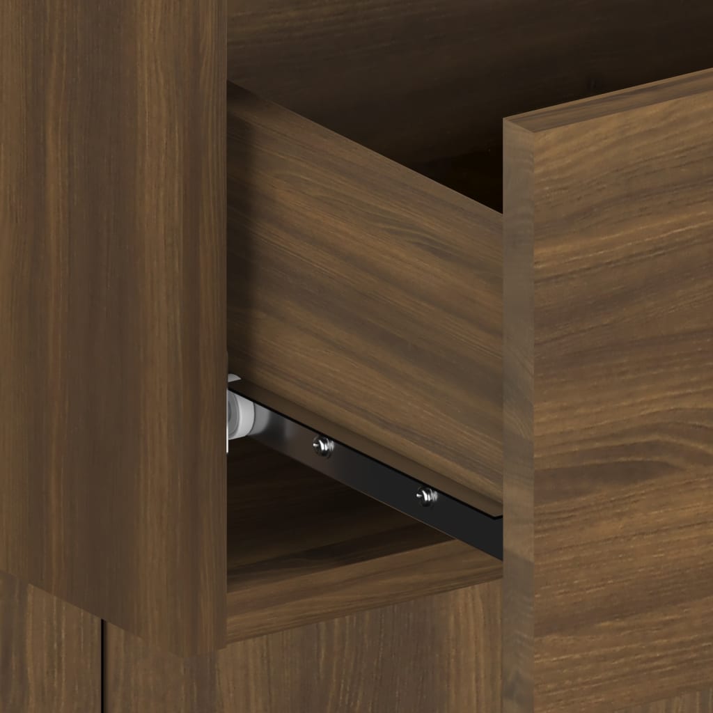 Wall Bedside Tables 2 pcs. Brown Oak Look
