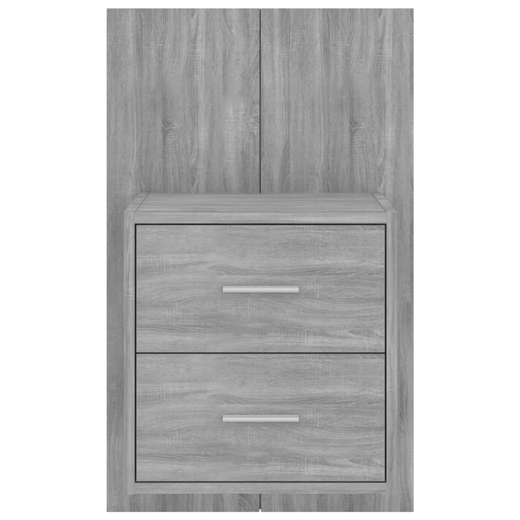 Wand-Nachttische 2 Stk. Grau Sonoma
