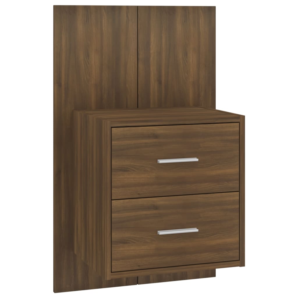 Wall Bedside Tables 2 pcs. Brown Oak Look