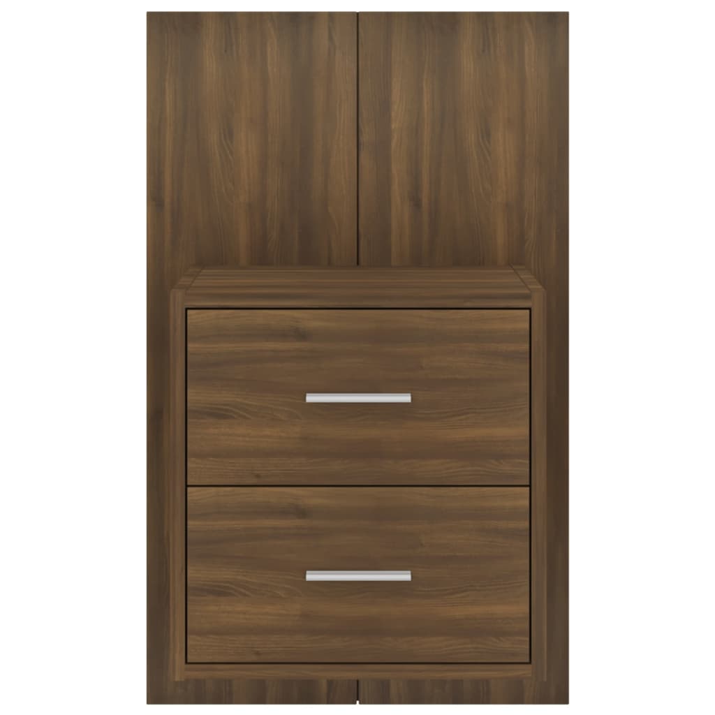 Wall Bedside Tables 2 pcs. Brown Oak Look