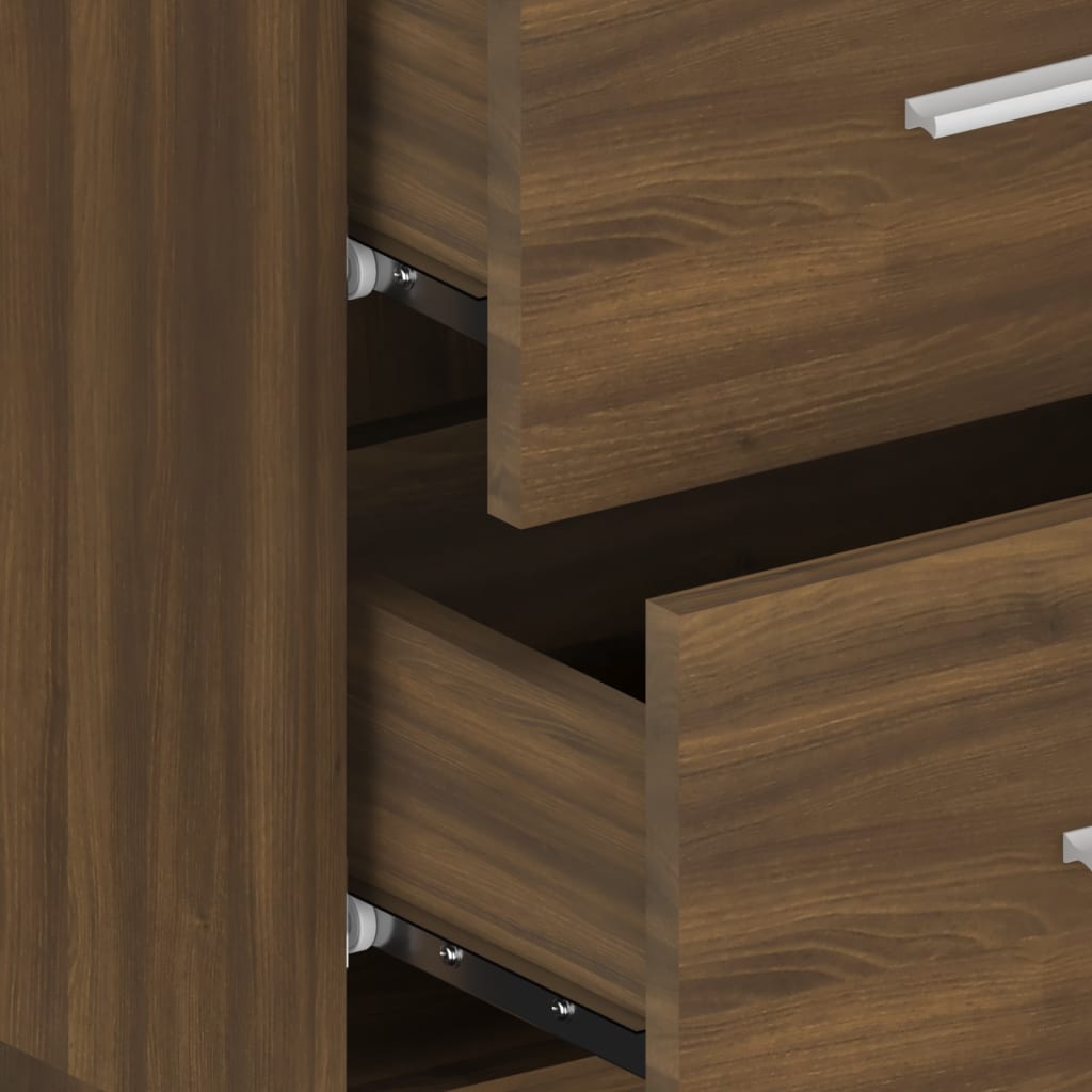 Wall Bedside Tables 2 pcs. Brown Oak Look