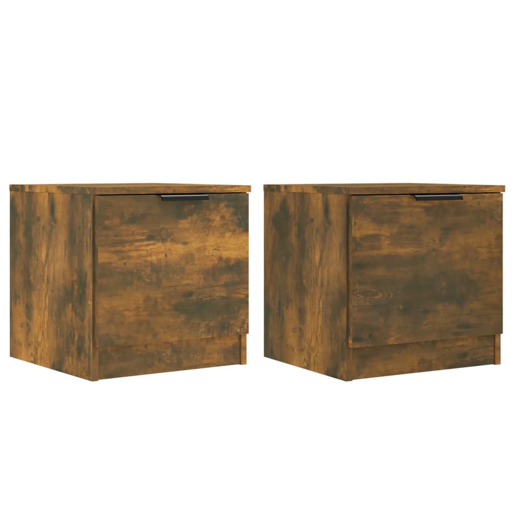 Tables de chevet 2 pcs. chêne fumé 40x39x40 cm