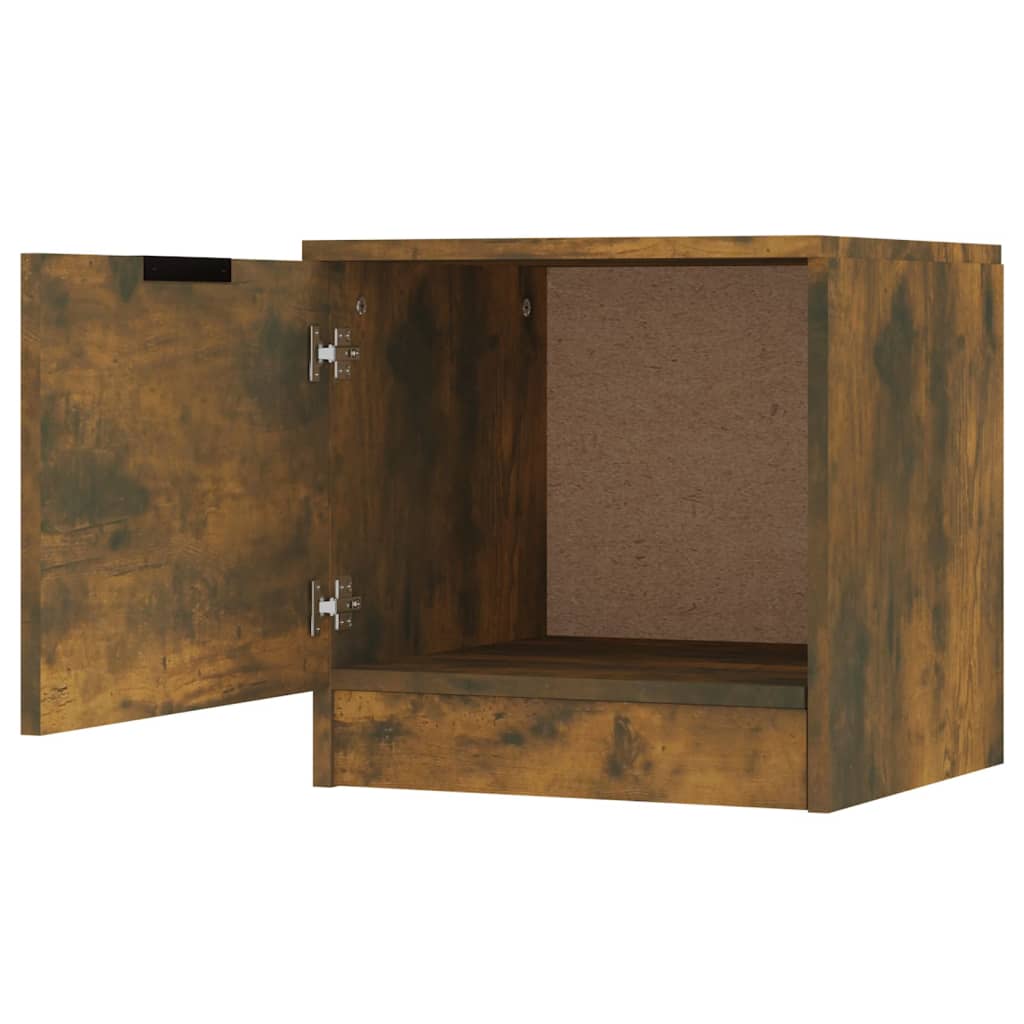 Tables de chevet 2 pcs. chêne fumé 40x39x40 cm
