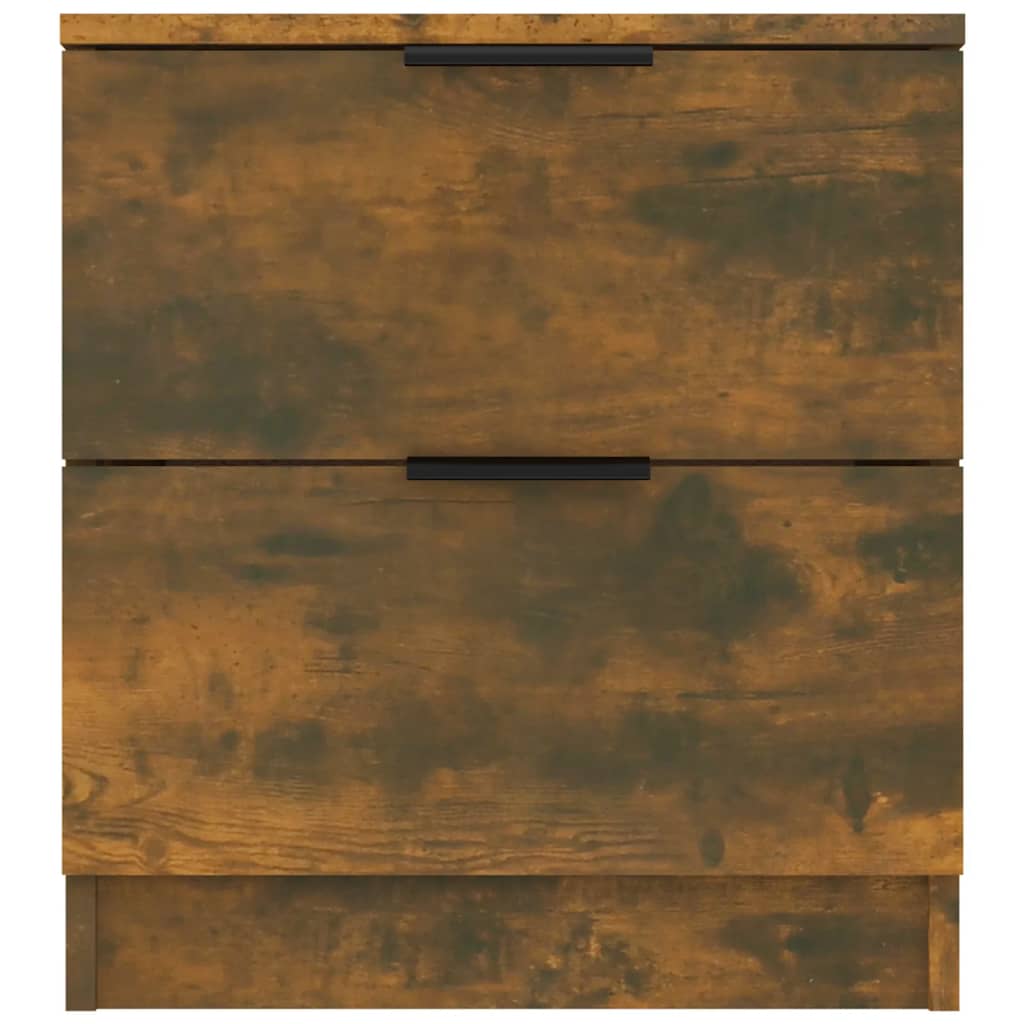 Tables de chevet 2 pcs. Matériau en bois de chêne fumé