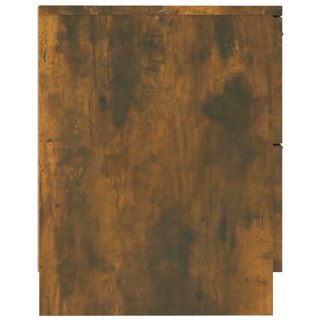 Tables de chevet 2 pcs. Matériau en bois de chêne fumé