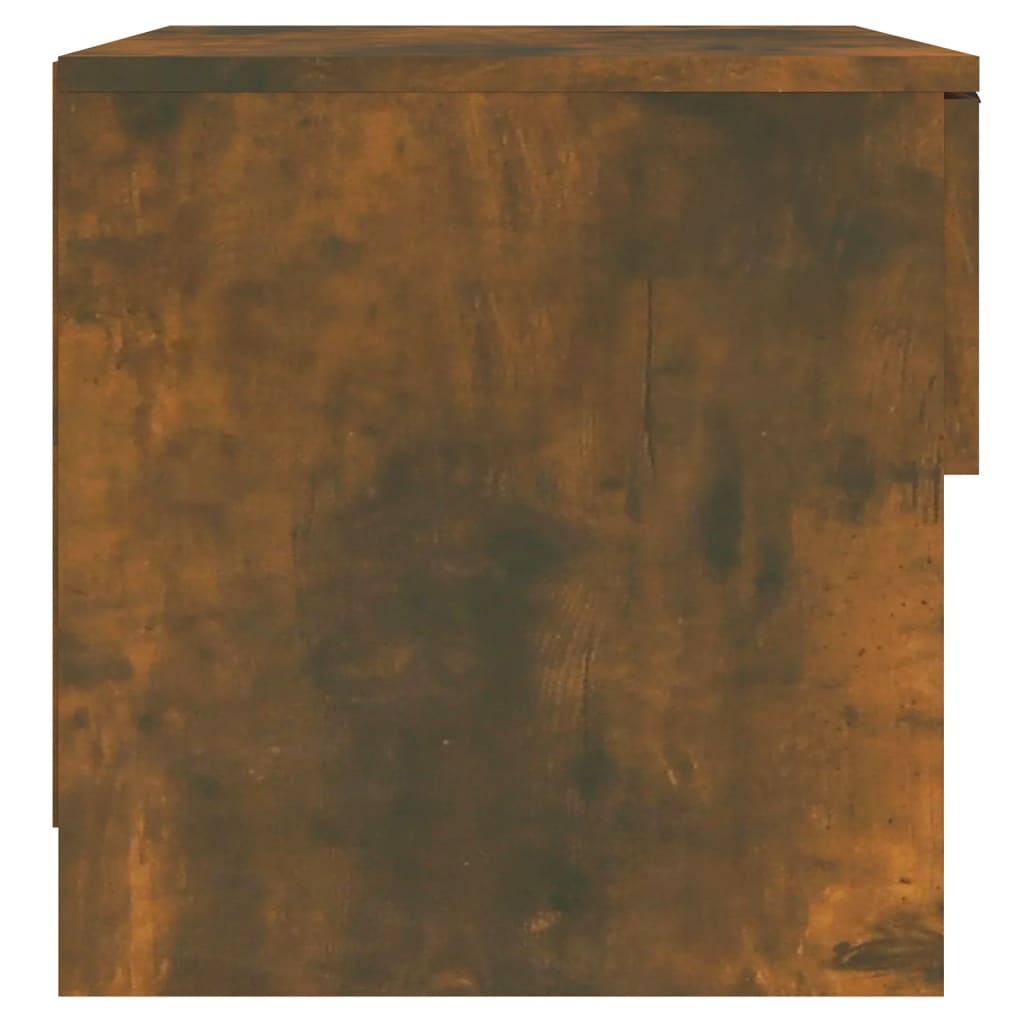 bedside table smoked oak wood material