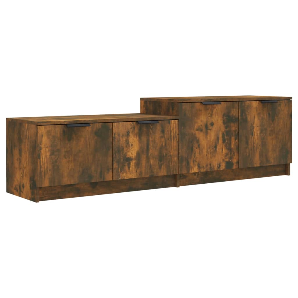 Meuble TV chêne fumé 158,5x36x45 cm matériau bois