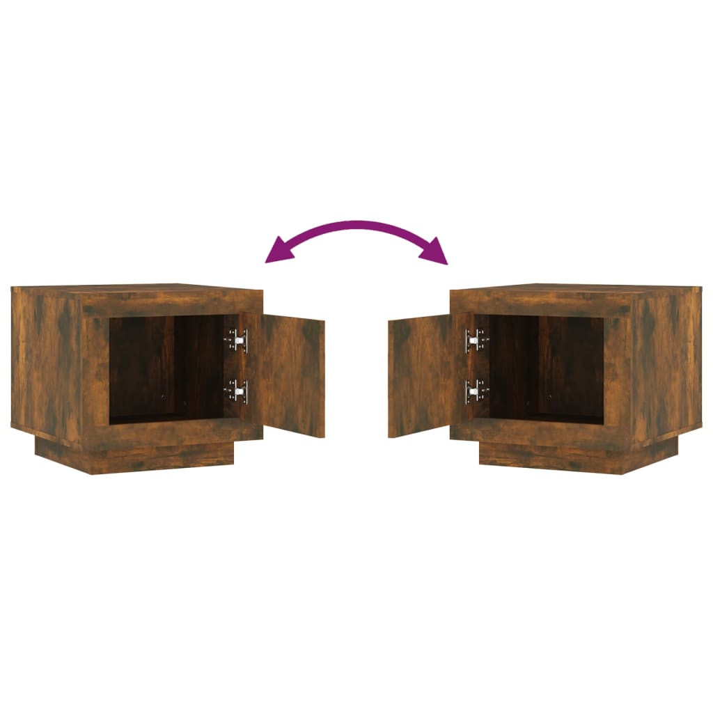 Coffee table smoked oak 51x50x45 cm wood material