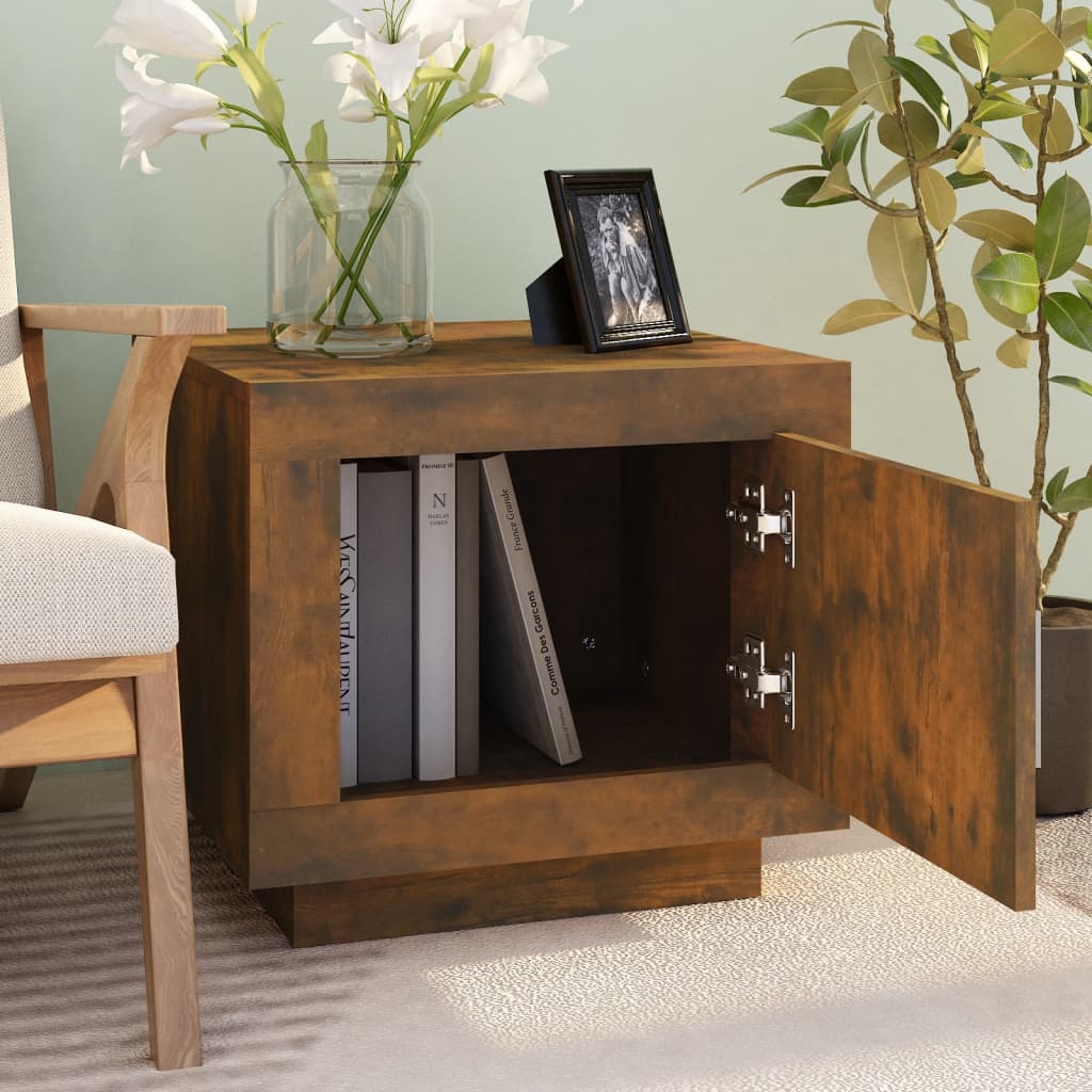 Coffee table smoked oak 51x50x45 cm wood material
