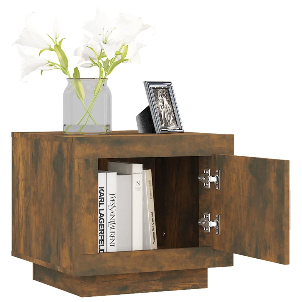 Coffee table smoked oak 51x50x45 cm wood material