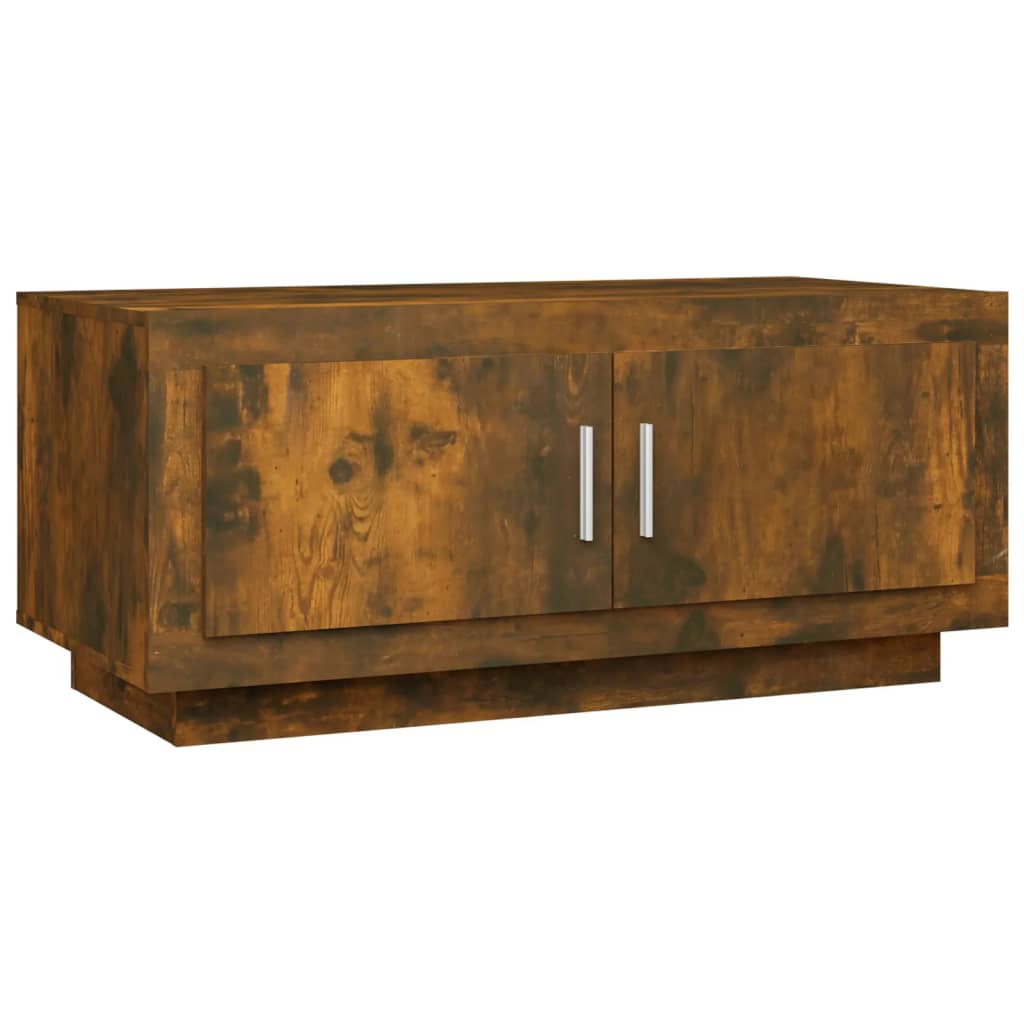 Coffee table smoked oak 102x50x45 cm wood material