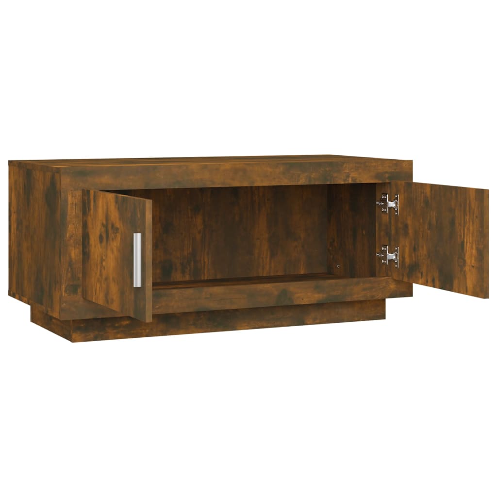 Coffee table smoked oak 102x50x45 cm wood material