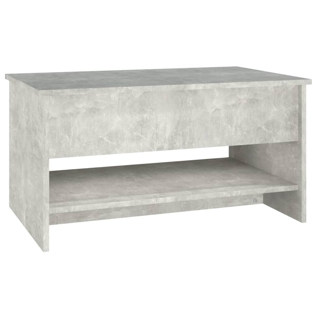 Table basse gris béton 80x50x40 cm en bois