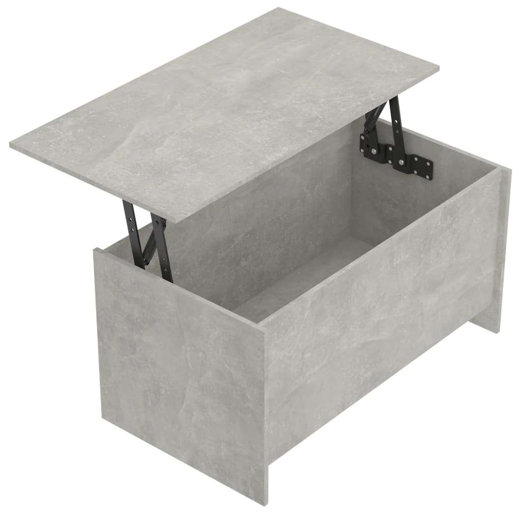 Table basse gris béton 102x55,5x52,5 cm en bois