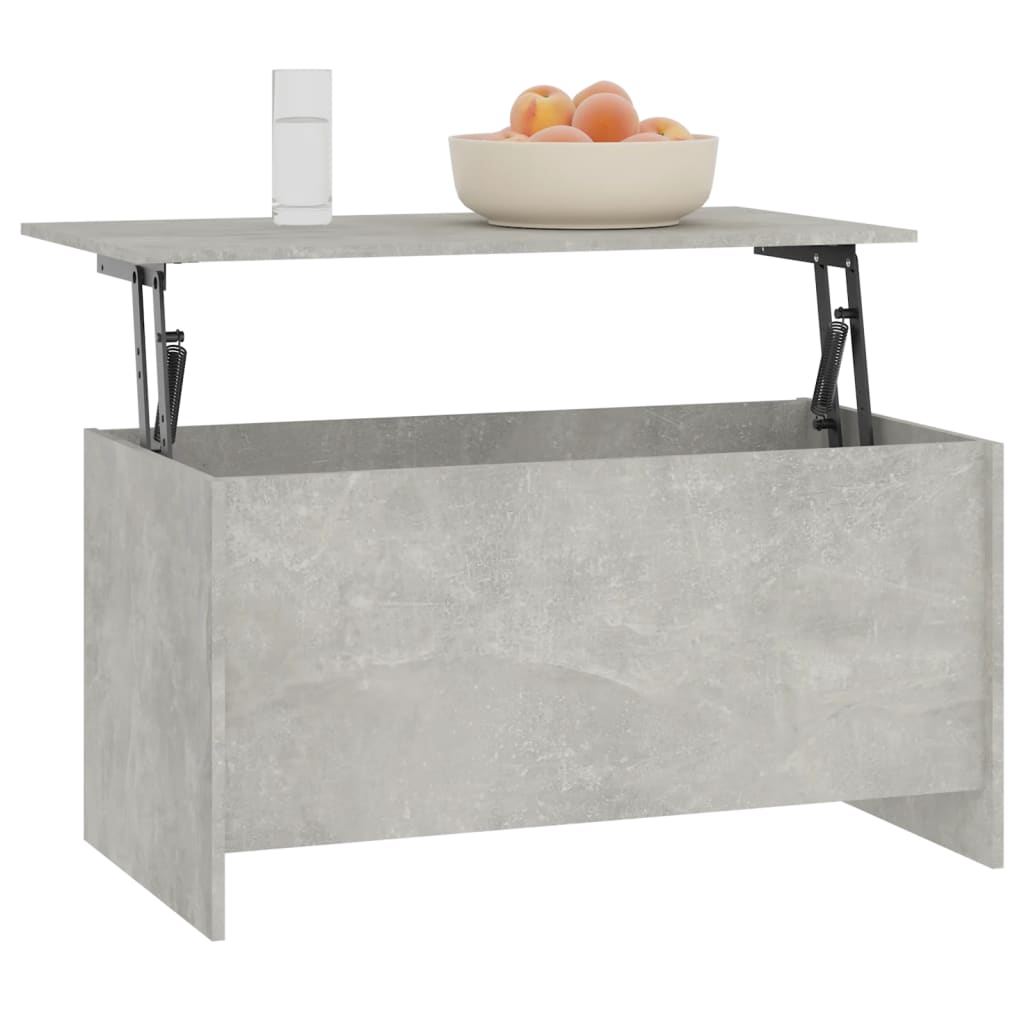 Table basse gris béton 102x55,5x52,5 cm en bois
