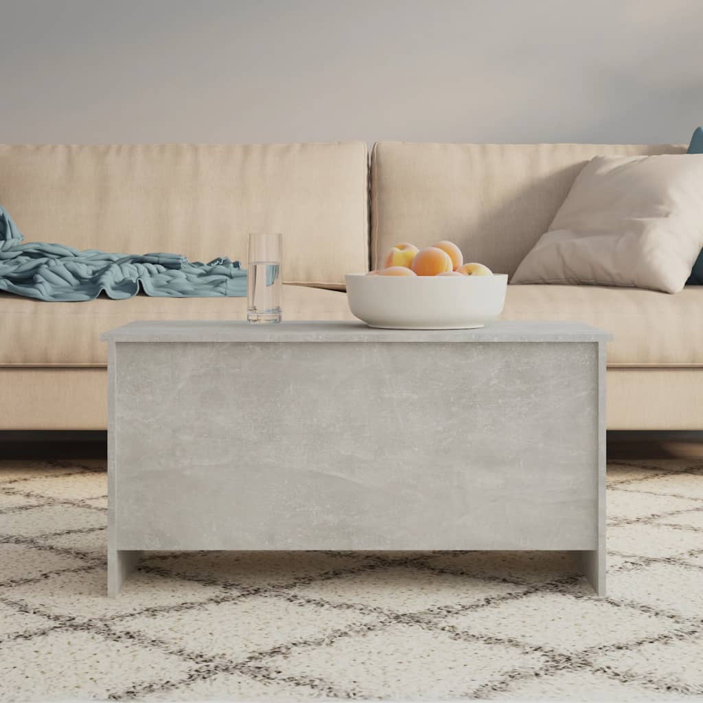 Table basse gris béton 102x55,5x52,5 cm en bois