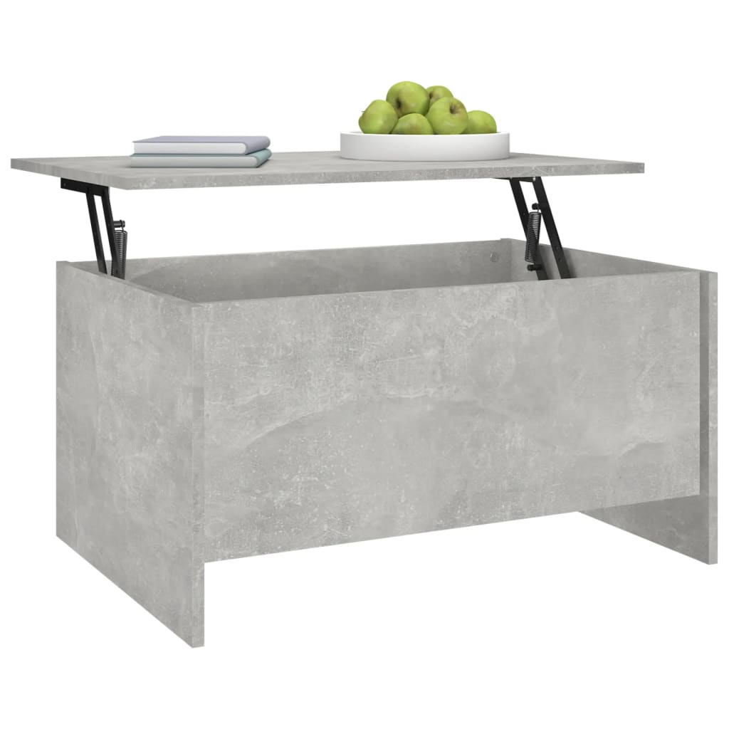 Table basse en béton gris 80x55,5x41,5 cm en bois