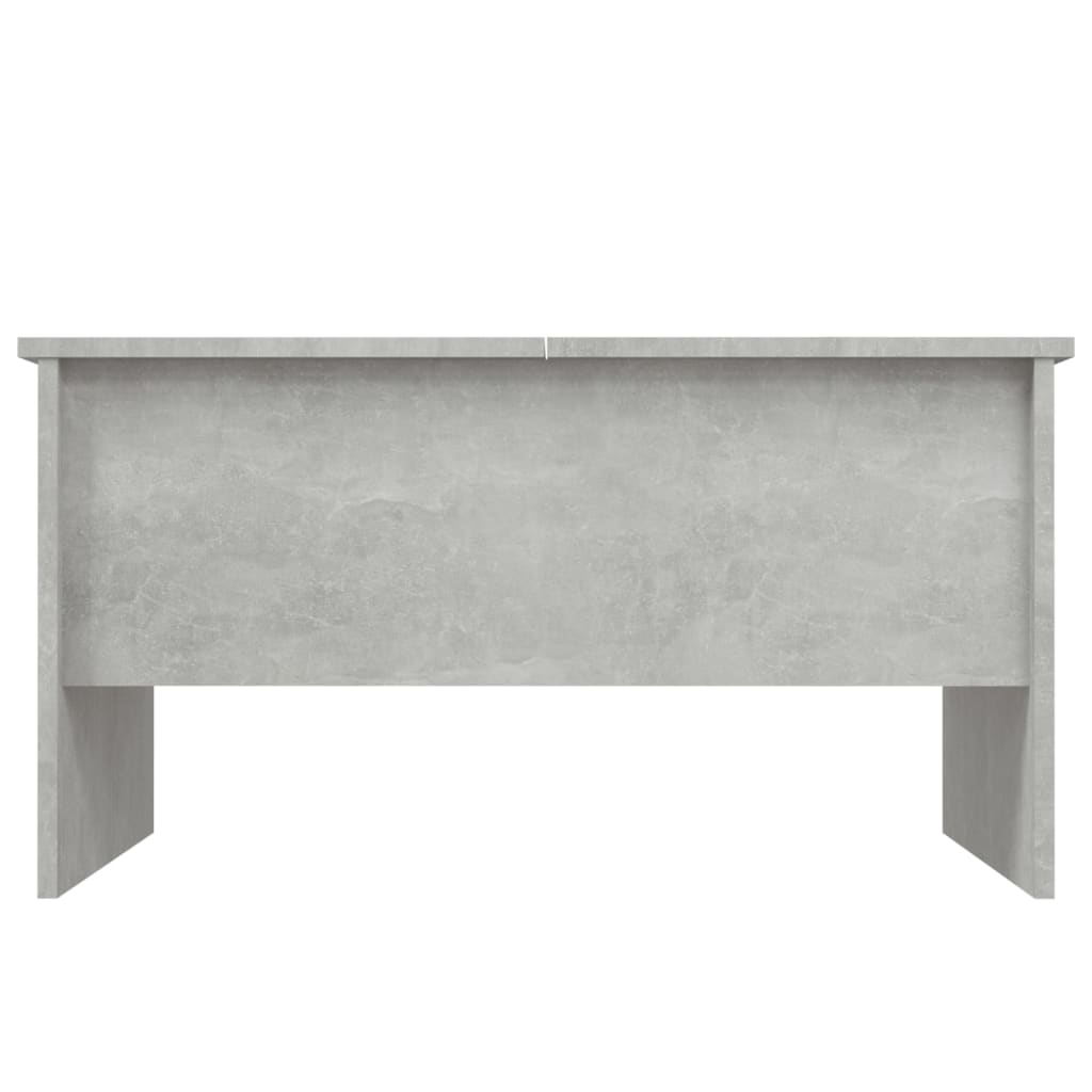 Table basse gris béton 80x50x42,5 cm en bois