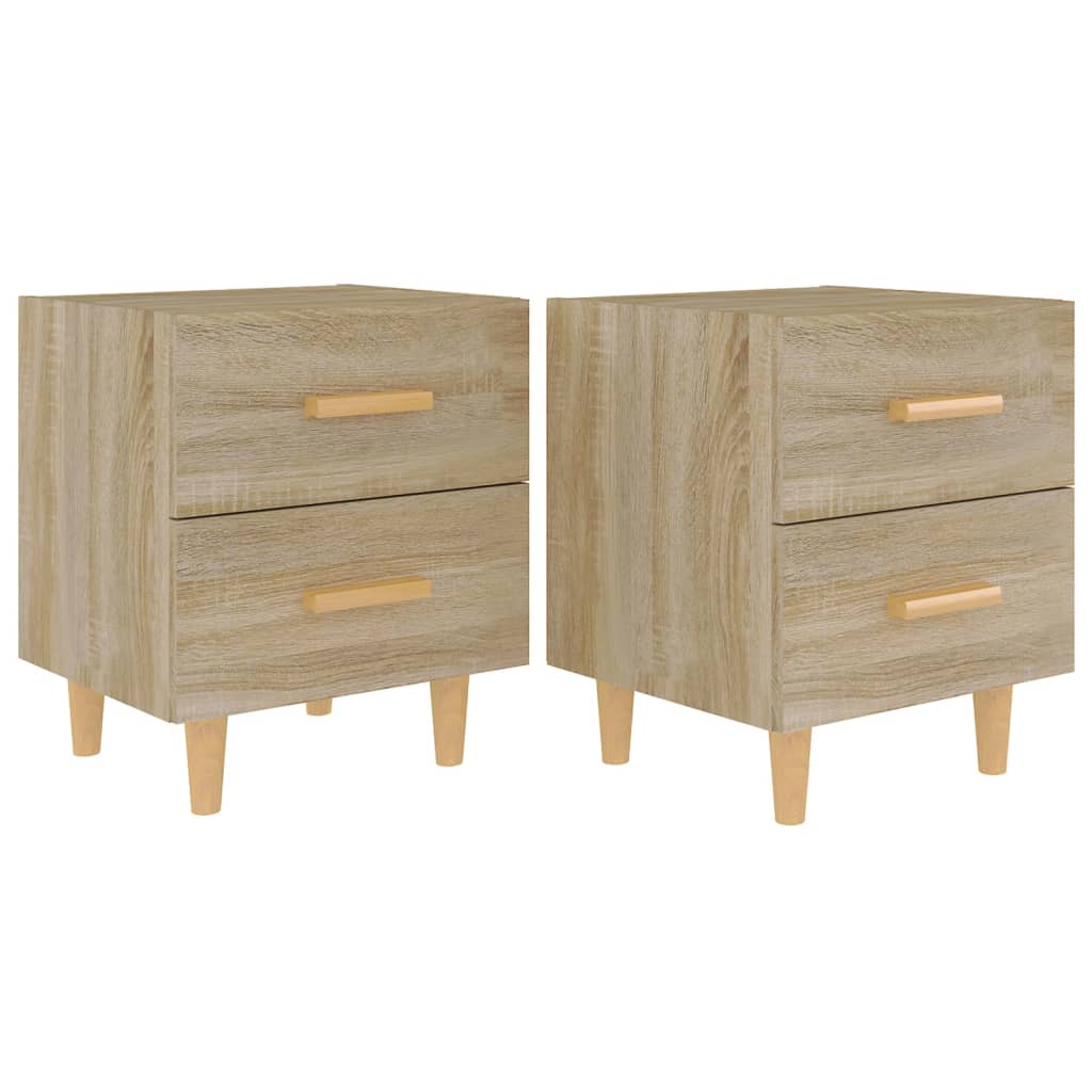 Tables de chevet 2 pcs. Chêne Sonoma 40x35x47,5 cm