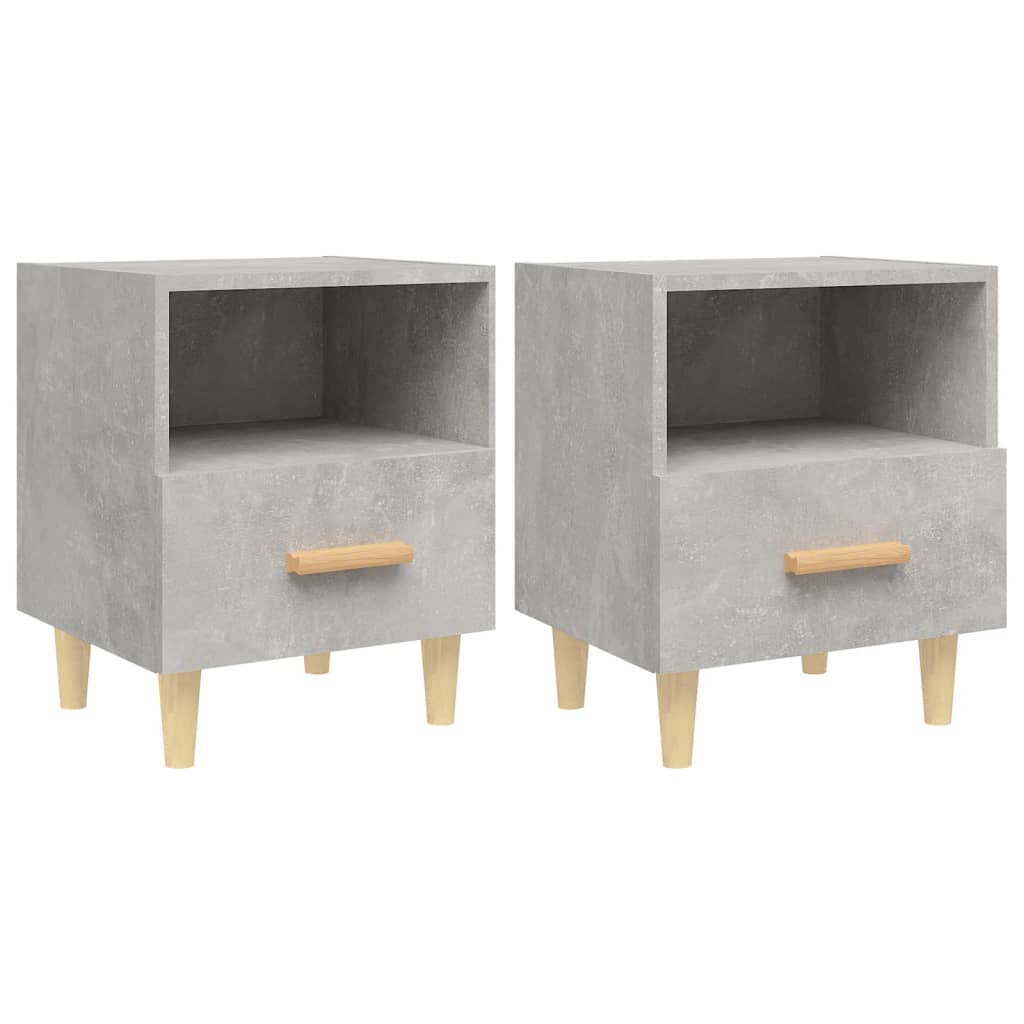 Bedside tables 2 pcs. Concrete grey 40x35x47 cm