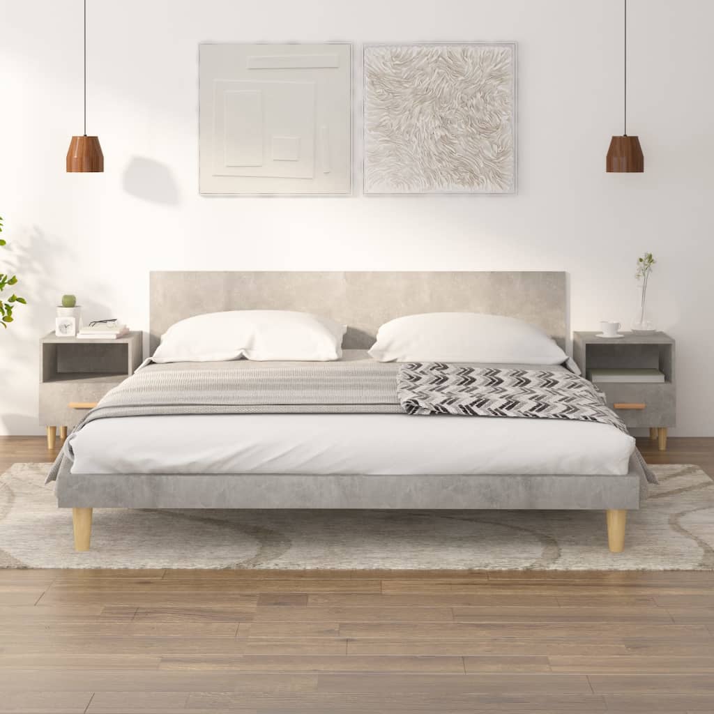 Bedside tables 2 pcs. Concrete grey 40x35x47 cm